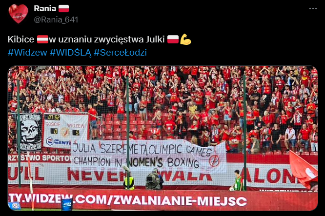 TRANSPARENT kibiców Widzewa nt. Julii Szeremety!